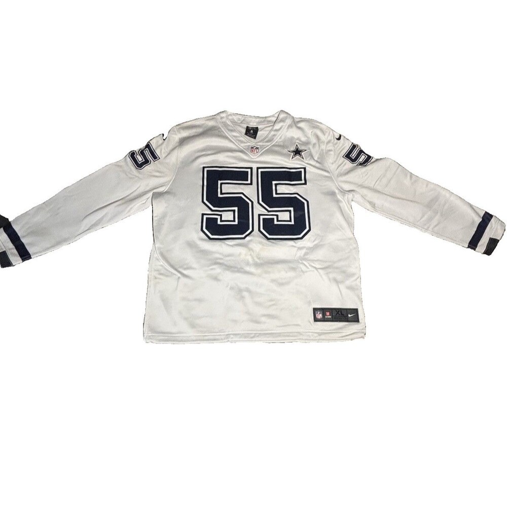 Nike Dallas Cowboys Leighton Vander Esch #55 Jersey Mens XL White Long Sleeve